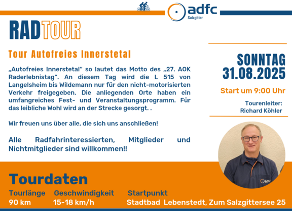 Radtour Autofreies Innerstetal 31.08.2025