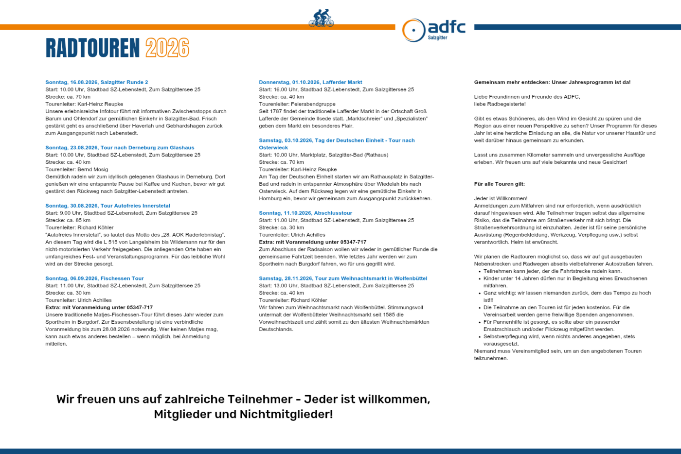 Radtouren 2026 2