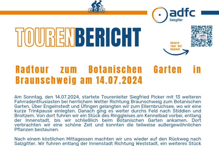 Tourenbericht Botanischer Garten Braunschweig am 14.07.2024 Tourenbericht Botanischer Garten Braunschweig am 14.07.2024