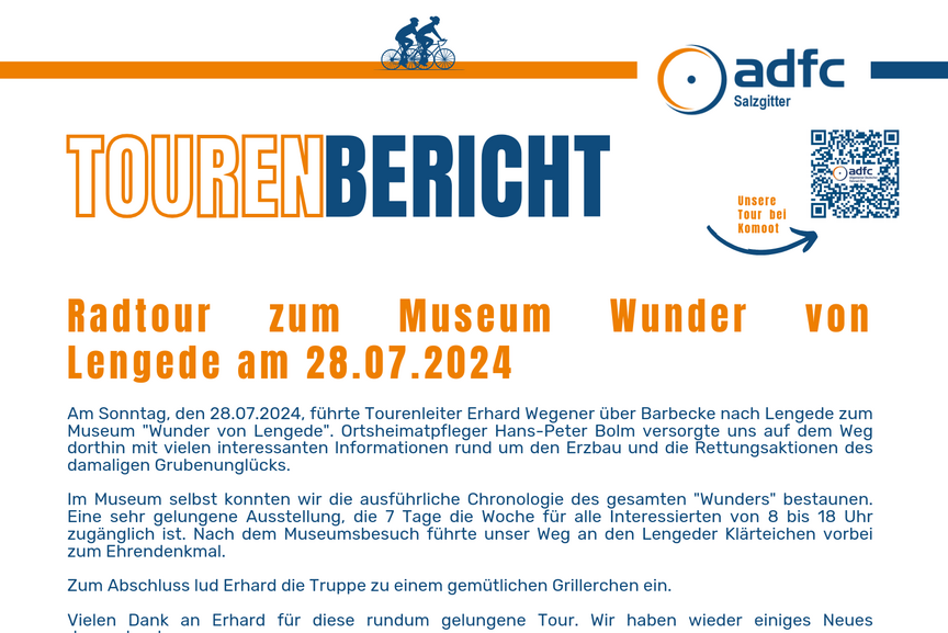 Tourenbericht Museum von Lengede 28.07.24 Tourenbericht Museum von Lengede 28.07.24