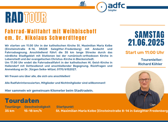 Fahrrad-Wallfahrt am 21.06.2025 