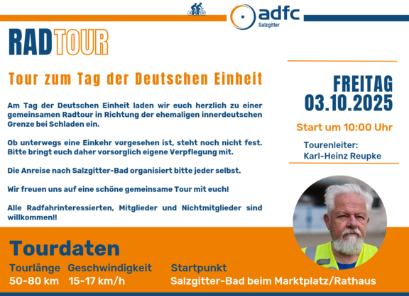 Radtour zum Tag der deutschen Einheit am 03.10.2025