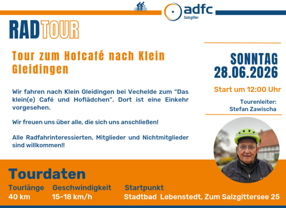 Tour 28.06.26 Hofcafe Klein Gleidingen